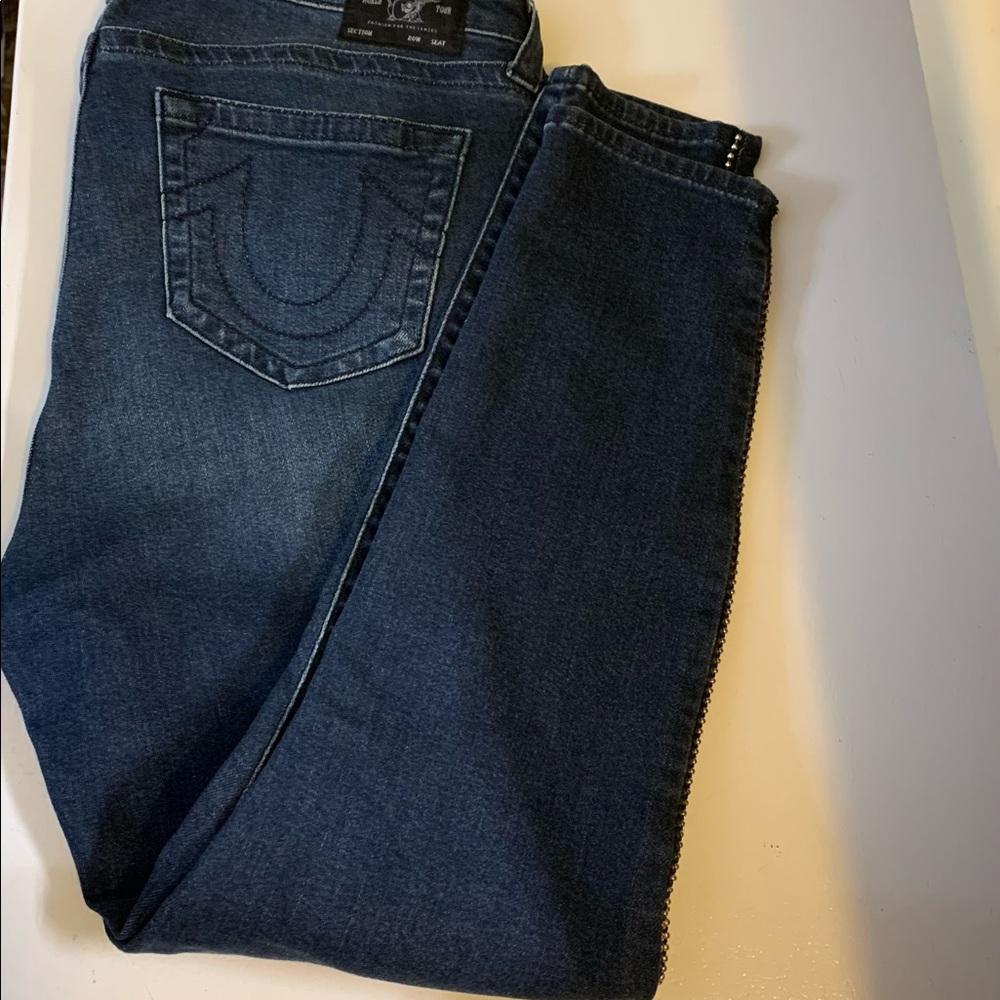 True Religion Womens Mid Rise Skinny Jeans